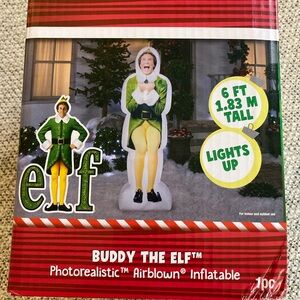 NEW Buddy The Elf Christmas Photorealistic Airblown Inflatable 6 FT+ Tall